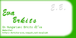 eva brkits business card